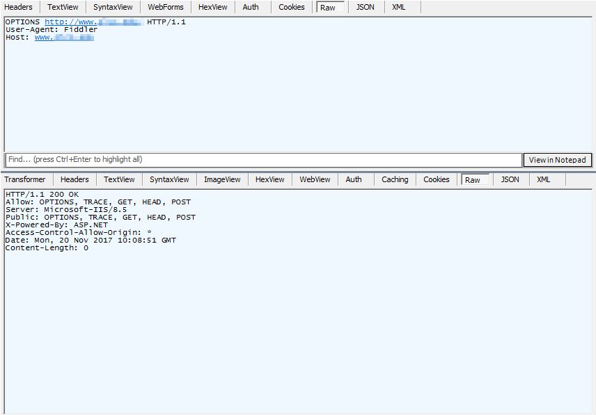 HEAD Request In Fiddler