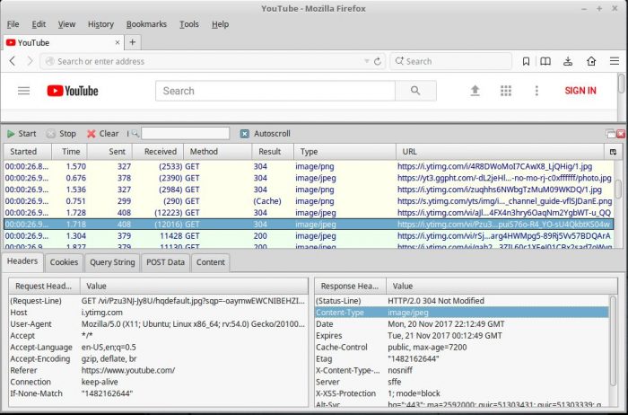 HTTPFox Content-Type Header